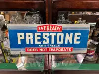 Prestone Eveready anti freeze rack sign 