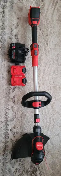String Trimmer + 2 batteries with charger. Used one season.