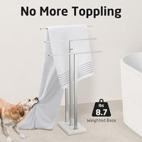 NEW KES Standing Towel Rack 3-Tier with Heavy Marble Base