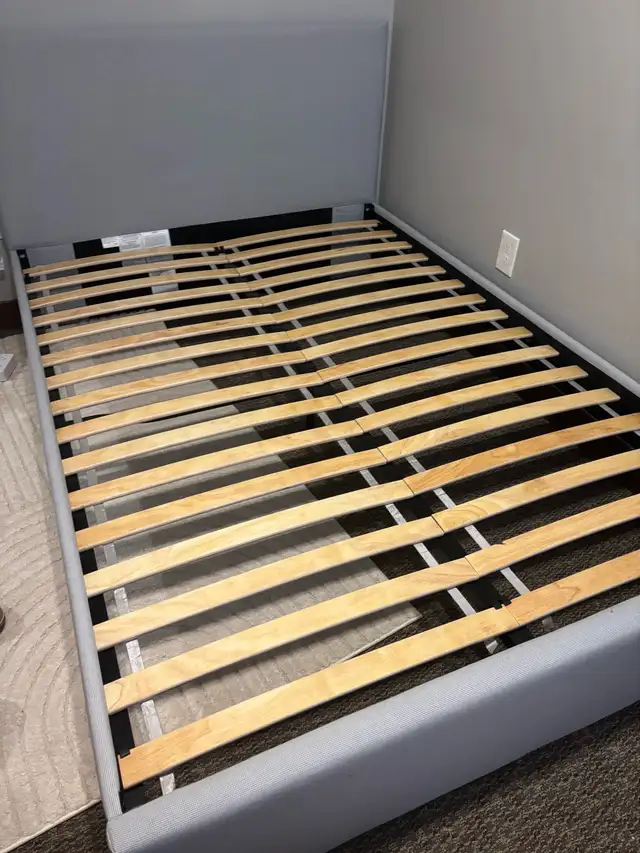 Like New IKEA Double bed frame and mattress in Beds & Mattresses in Oshawa / Durham Region - Image 6