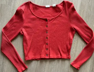 Levis Ribbed Cardigan Top - Large , View more