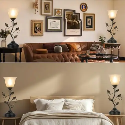 Stripe Glass Touch Lamps Set of 2 with USB Charging, Blossoming in Indoor Lighting & Fans in City of Toronto - Image 5