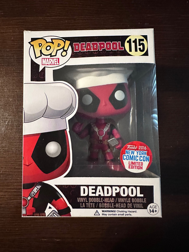 Funko Pop Marvel #115 - Chef Deadpool 2016 NYCC Exc in Toys & Games in Mississauga / Peel Region