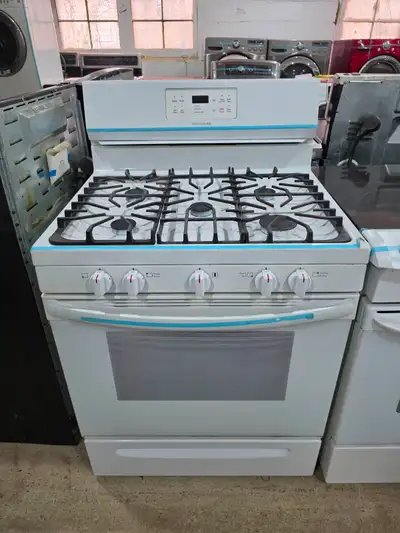 NEWER MODEL!! Frigidaire 30" White 5 Burner GAS Stove Oven Range, View more