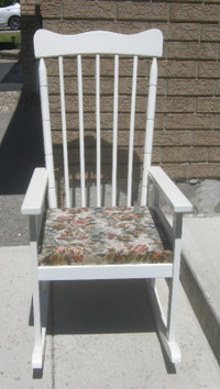 EUC hardly used, white rocking chair