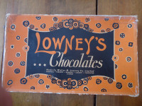 1950 Lowney's Boîte Vintage de Chocolats Chocolate Box Montréal