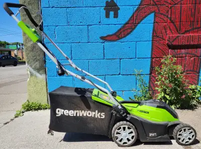 Greenworks 14-in Corded Electric Lawn Mowner with Collection Bag, View more