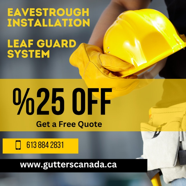 Eavestrough installation Repair Leaf Guard Systems OTTAWA Roofing