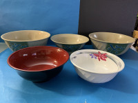 Vtg New 5 of Melamine ware /Plastic Mixing bowl$3up 