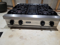 Viking commercial quality gas cooktop