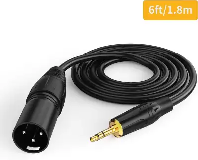 Cable Creation 3.5mm Stereo Plug to XLR Male Cable – 6 Feet, View more