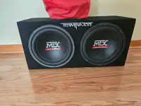 Subwoofers Dual 12" with amp and wiring