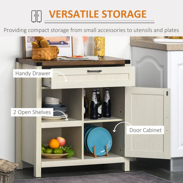 Rustic Barn Door Storage Cabinet Modern Farmhouse Buffet Sideboa in Hutches & Display Cabinets in Markham / York Region - Image 4