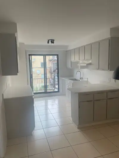 Très beau et grand 4 1/2 au 2ieme étage. Peinture fraiche, cuisine rénovée, comptoir en quartz, sall...