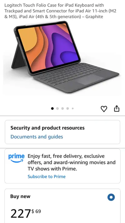 Logitech Folio Touch iPad Keyboard Case with Trackpad , View more