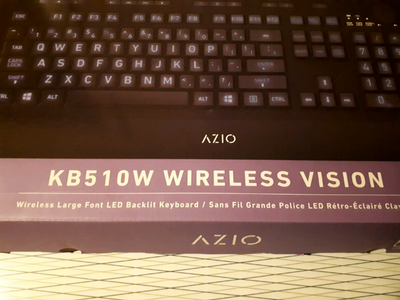 AZIO KB510W WIRELESS VISION Large Font LED Backllit Keyboad, View more