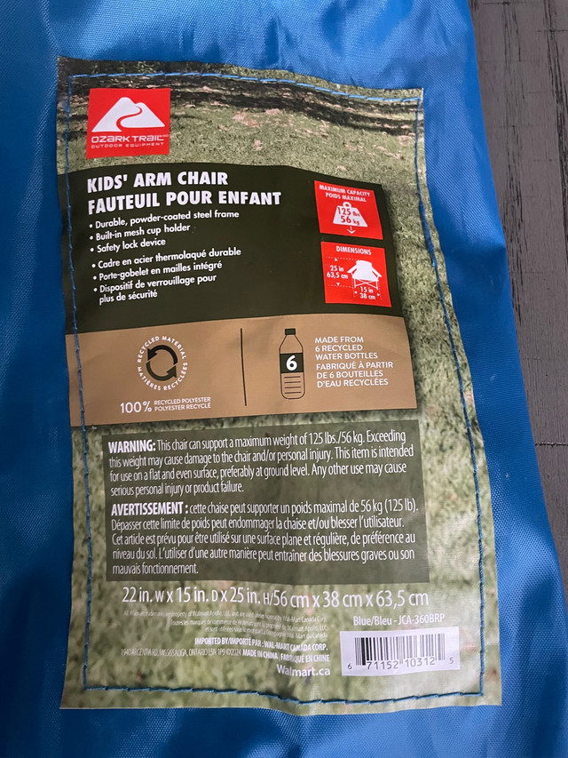 Ozark Trail kids arm chair in Fishing, Camping & Outdoors in Truro - Image 3