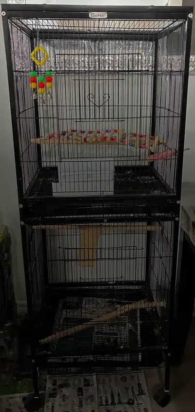 PawHut 55.1" 2 in 1 Bird Cage, View more