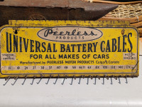 Vintage Universal Battery Cables Display Rack $200