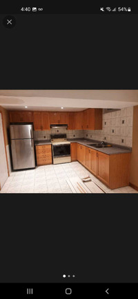 For Sale: Kitchen cabinets, No appliances.