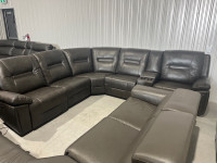 6pc leather sectional 