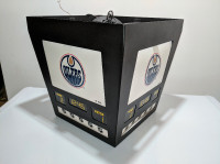 Edmonton Oilers NHL Scoreboard Hanging Light Vintage