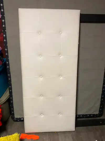 Full-size bed frame with box spring, View more