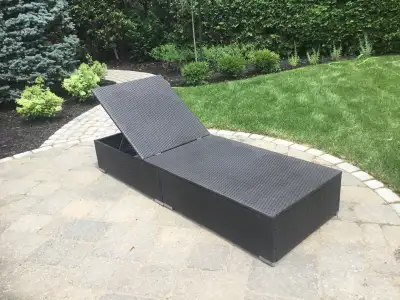 Chaise longue extérieur rotin plastifié , View more