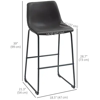 Bar Height Bar Stool, Vintage PU Leather Bar Chairs, Ki, View more