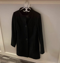 Ladies mid length coat black