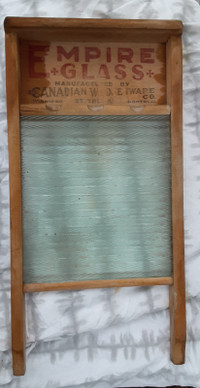 Antique glass wash board
