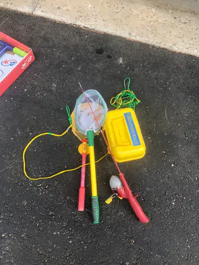 Awesome kids fishing rod and tackle $8 for every thing.