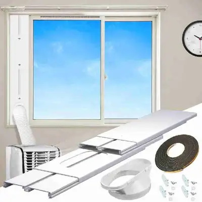 Gulrear Portable AC Window Kit for Vertical Window Portable Air Conditioner Window Seal Parts Adjust...