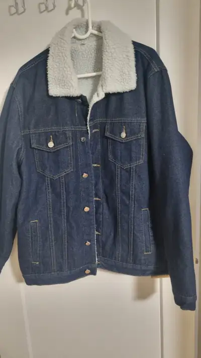 Sherpa-Lined Denim Jacket, View more