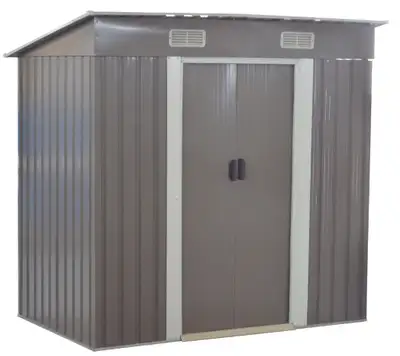 Garden Shed Features: - Sturdy construction with high-strength galvanized steel. - Skillfully design...