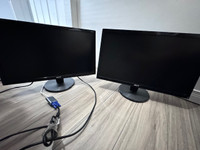 Used 2X ACER Screens & Keyboard +Mouse, VGA Adapter.