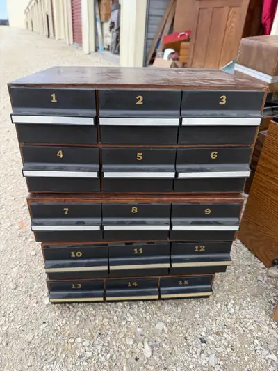 Cabinets and contents included