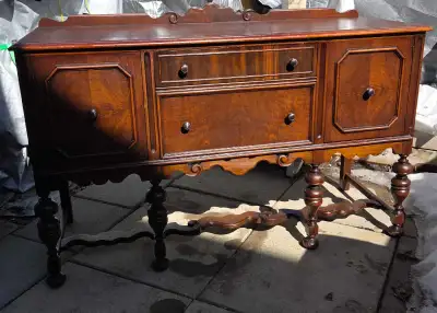 H38"xL60"xW22" Antique Jacobean Style Buffet / Sideboard, View more