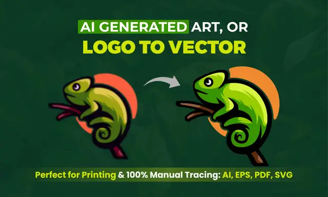 Print-ready AI art conversion / Vector art creation