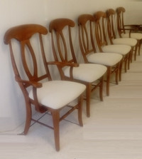 ETHAN Allen -6 DINING CHAIRS + Table --$250 - $350