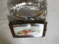 Vintage Silver plate Bread Serving tray