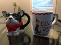 Variety of Espresso Cups and Xmas Mugs $5-$10