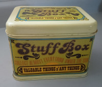 Vintage Cheinco Stuff  Box Tin Storage
