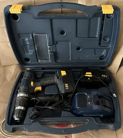 Used Mastercraft Cordless Drill 18V with Hard Case, View more