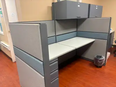 Professional commercial office cubicles/workstations available — multiple matching units in good con...