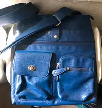 Purple Vegan Leather Crossbody Bag - Excellent Condition