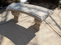 Cement garden bench 
