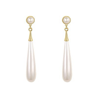Water drop pearl earrings