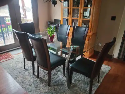 Glass dining set, View more