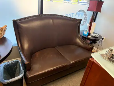 leather chairs and loveseat, View more